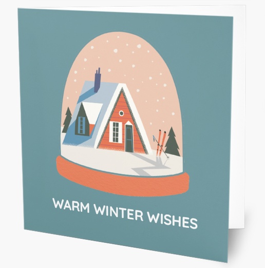 A vintage winter cabin blue gray design for Theme
