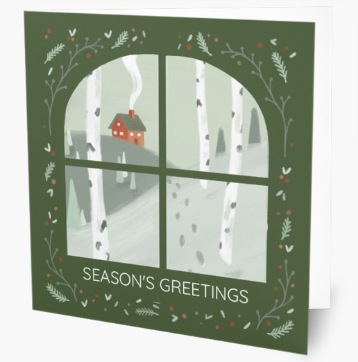 A cottagecore christmas brown cream design for Greeting