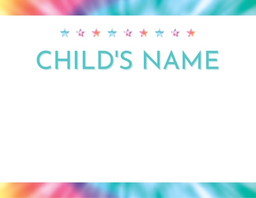 Design Preview for Design Gallery: Kids Personalized Note Cards, Flat 5.5" x 4"