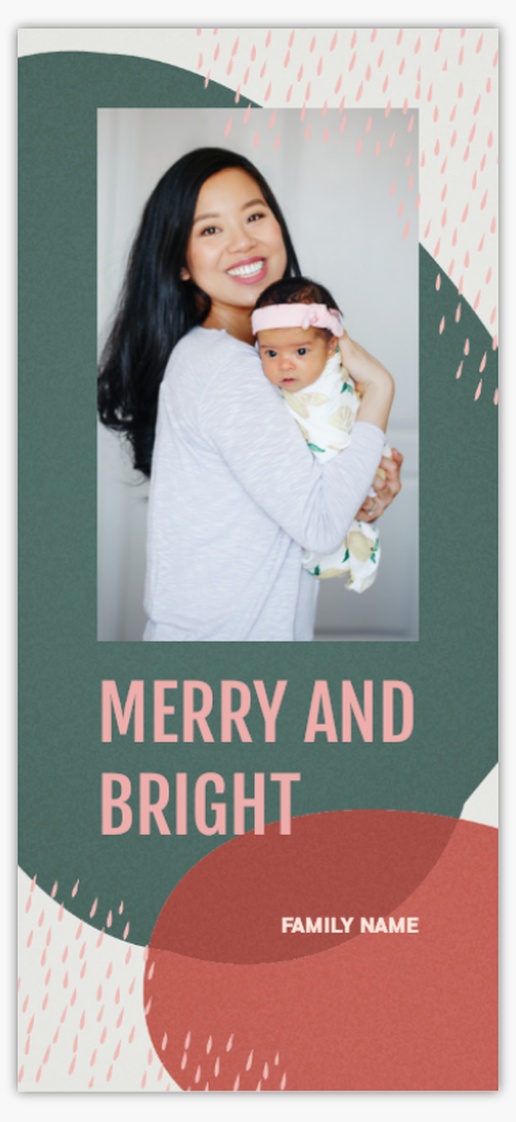 Design Preview for  Christmas Cards Templates, Flat 4” x 8” 