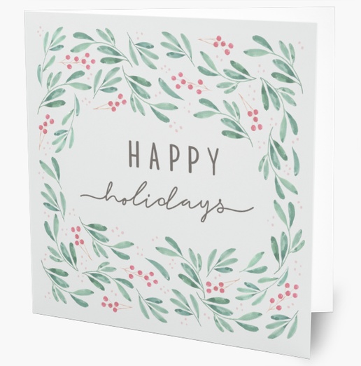 A holiday happy holidays white gray design for Greeting