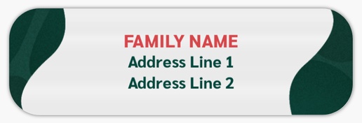 Design Preview for Christmas Return Address Labels, Clear plastic 