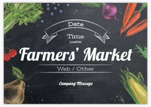 Design Preview for Design Gallery: Farmers Market Postcards, A5 (148 x 210 mm)