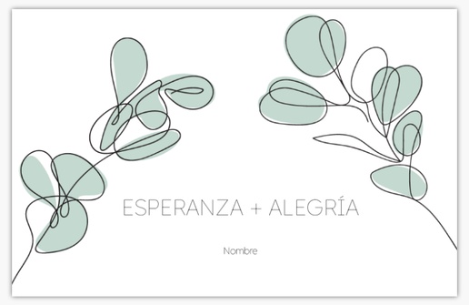 Un alegría minimalista dibujo lineal floral diseño blanco gris para Empresas