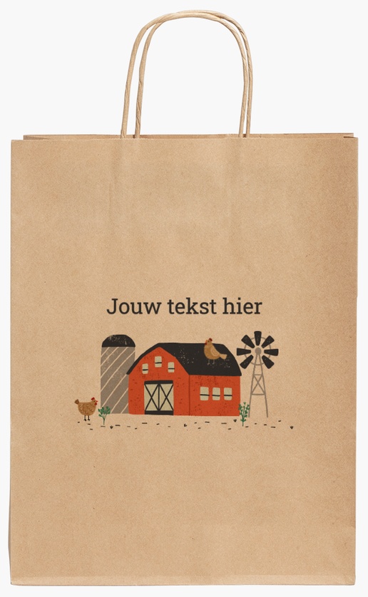 Voorvertoning ontwerp voor Ontwerpgalerij: Verjaardag - kind Kraftpapieren tassen, 24 x 11 x 31 cm