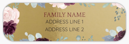 Design Preview for Christmas Return Address Labels, Gold