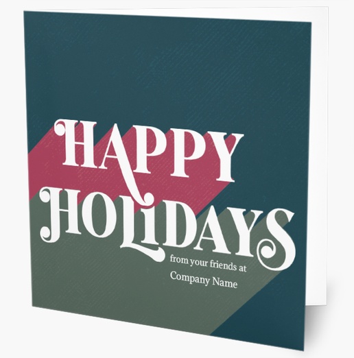 A bold happy holidays gray pink design for Holiday