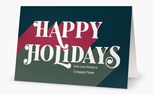 Design Preview for Design Gallery: Retro & Vintage Christmas Cards, Folded 4.6" x 7.2" 
