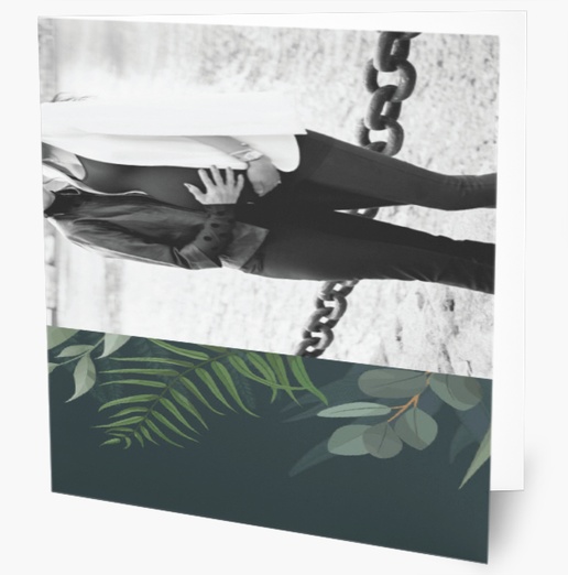 A 1 picture greenery black gray design for Greeting with 1 uploads