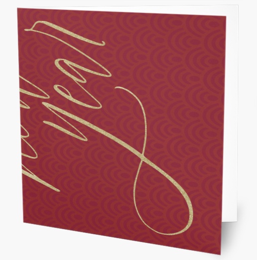 Design Preview for Chinese New Year Cards: Designs and Templates, Folded 5.5" x 5.5" 