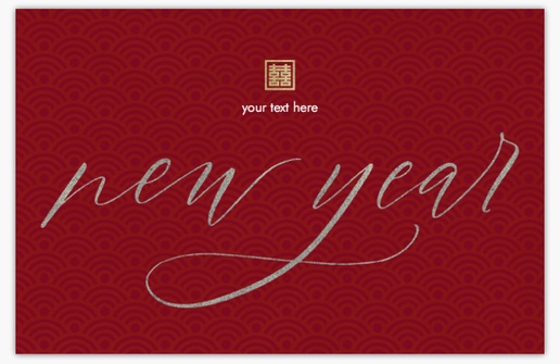 Design Preview for Chinese New Year Cards: Designs and Templates, Folded 4.6" x 7.2" 