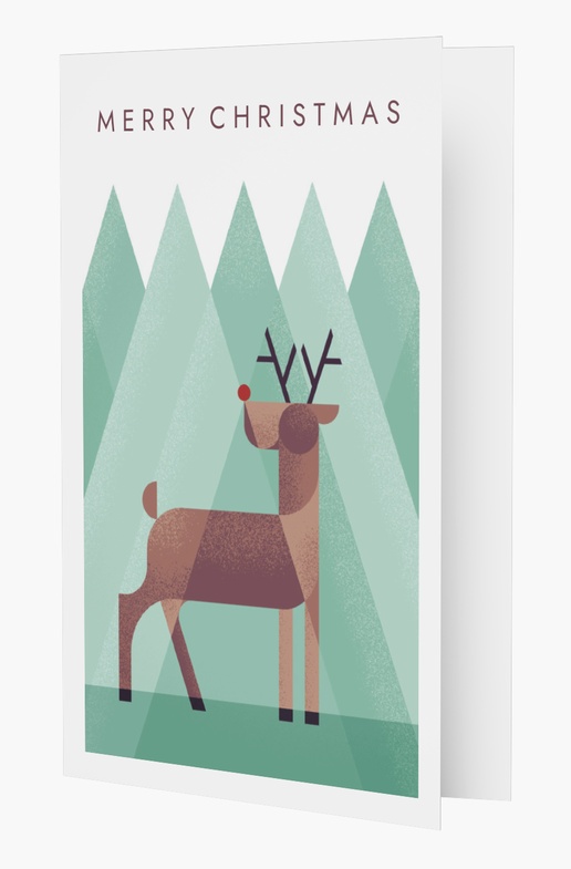 A geometric reindeer vertical cream gray design for Theme