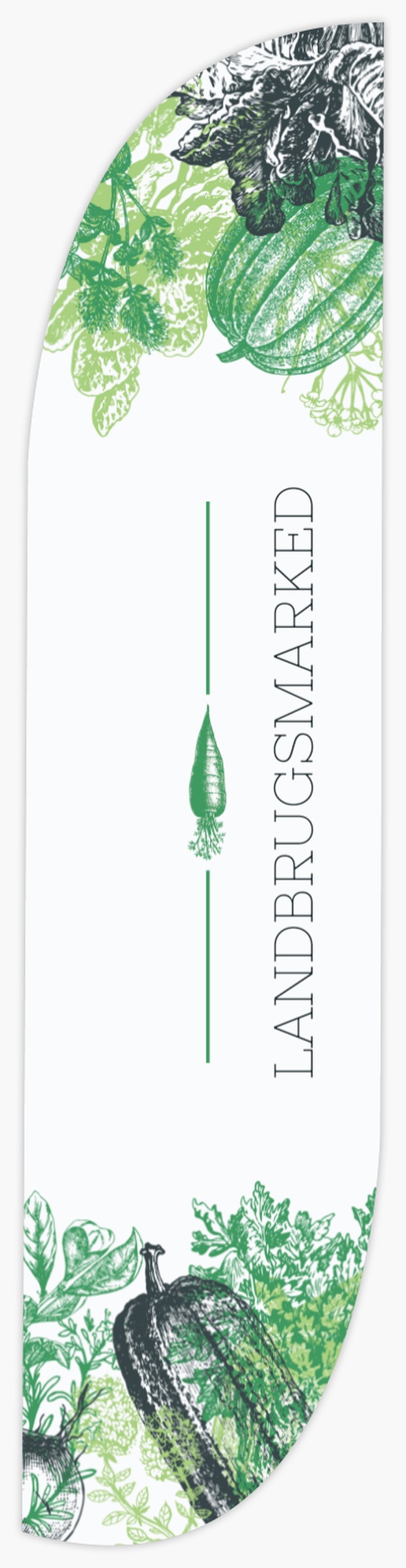 Forhåndsvisning af design for Designgalleri: Landbrug  Flag, Fjerform 2 m 