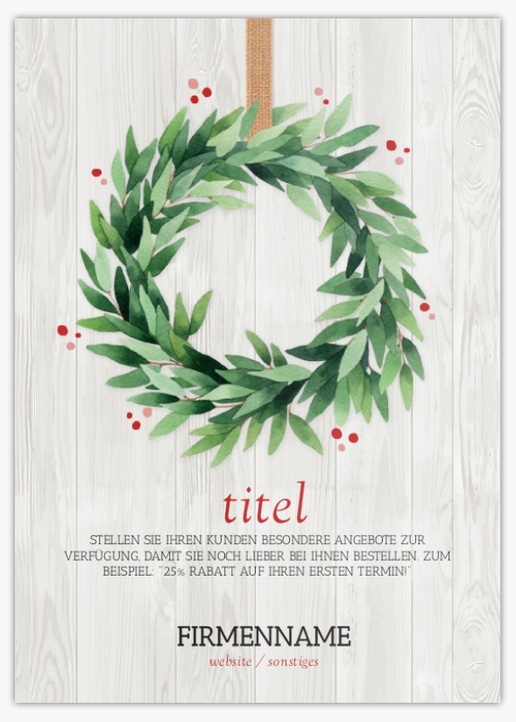 Designvorschau für Weihnachtspostkarten, A6 (105 x 148 mm)