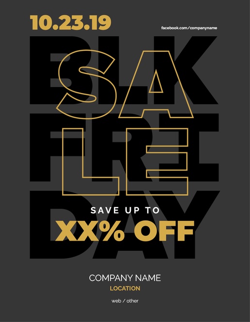 A black friday sale bold typography black design