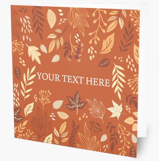 Design Preview for Thanksgiving Cards: Designs and Templates, Folded 5.5" x 5.5" 