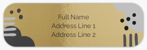 Design Preview for Bold & Colorful Return Address Labels Templates, Gold
