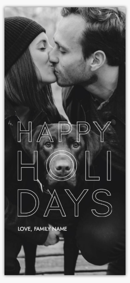 A photo happy holidays white design for Modern & Simple with 1 uploads