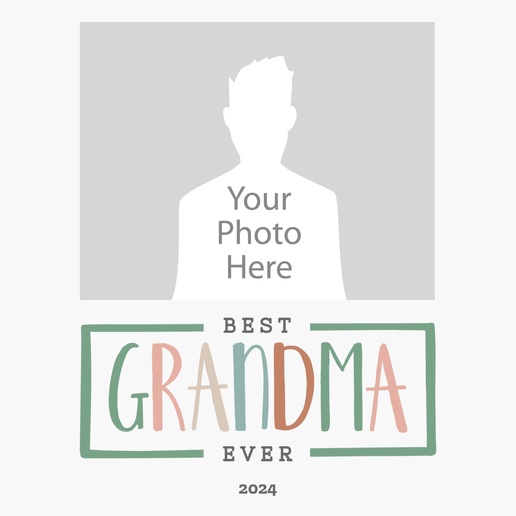 A grandma photo gray pink design with 1 uploads