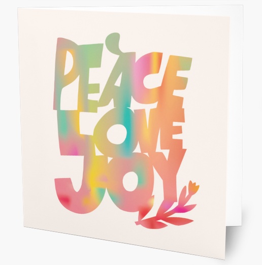 A colorful type peace love and joy white pink design for Events