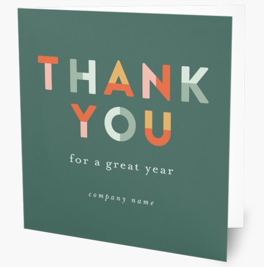 A thank you business holiday orange green design for Events