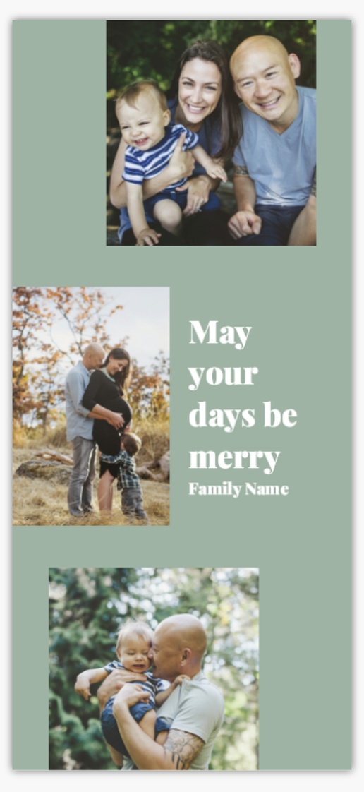 A 3 photo may your days be merry gray design for Modern & Simple with 3 uploads