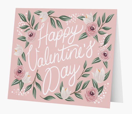 Design Preview for Valentine's Day Personalized Note Cards Templates, Folded 5.5" x 4"