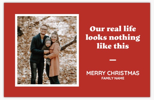 Design Preview for Humorous Christmas Cards Templates, Flat 6" x 9" 