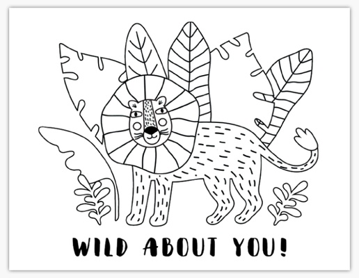 Design Preview for Fun & Whimsical Personalized Note Cards Templates, Flat 5.5" x 4"