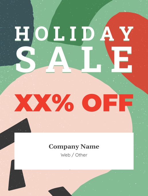 A colorful retail cream gray design for Holiday