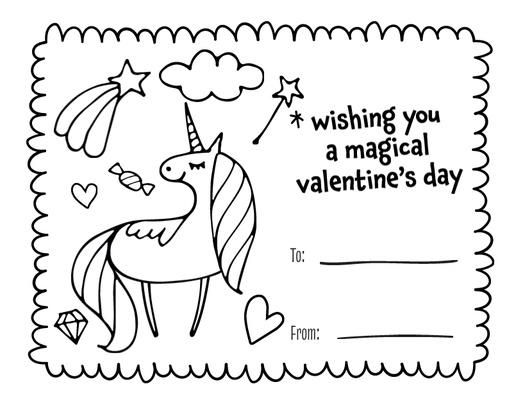 A kids coloring valentines day black white design for Holiday