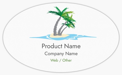 Design Preview for Design Gallery: Travel & Accommodation Product Labels on Sheets, 3" x 5" Oval