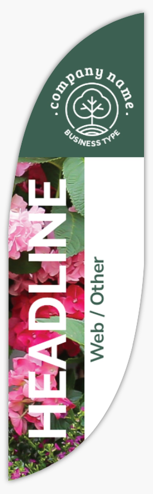 Design Preview for Nature & Landscapes Flags Templates, 10' Feather Single Sided