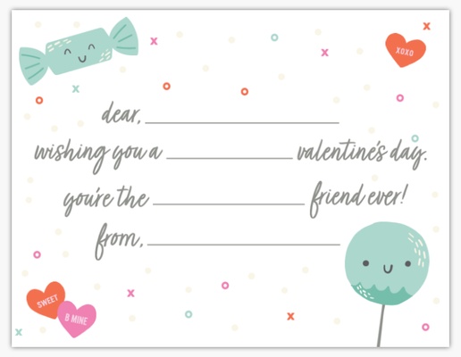 Un tarjetas de San Valentín para niños valentine diseño gris para San Valentín