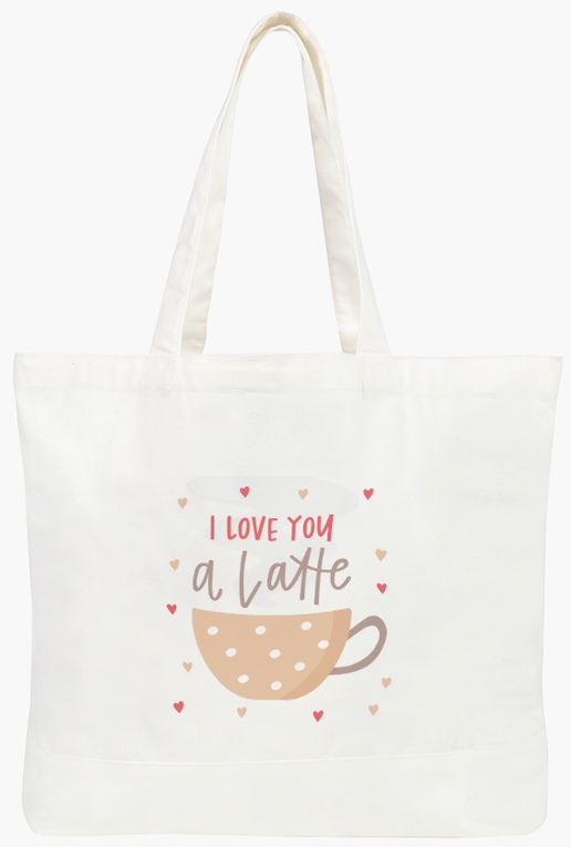A latte love gray pink design for Valentine's Day