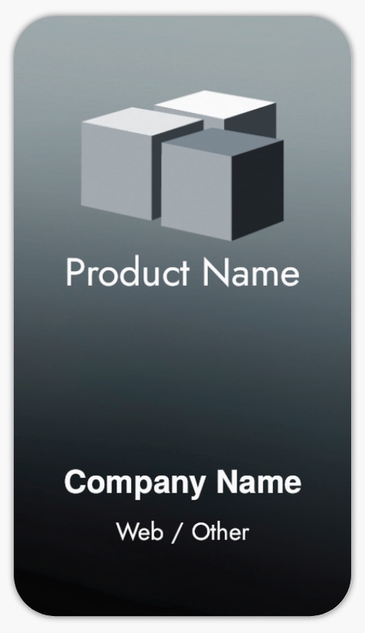 Design Preview for Technology Product Labels on Sheets Templates, 2" x 3.5" Rounded Rectangle