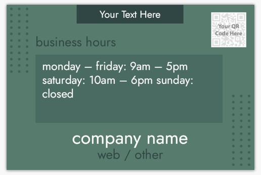 A business hours scan gray design for Modern & Simple