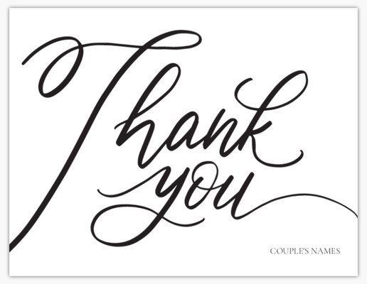 Design Preview for Elegant Custom Thank You Cards Templates, Flat 5.5" x 4"