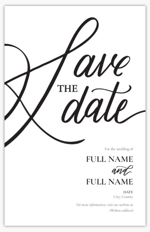 Design Preview for Design Gallery: Elegant Save The Date Cards, 18.2 x 11.7 cm