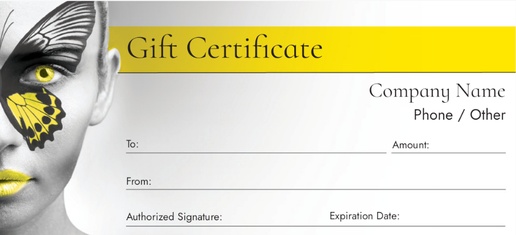 Design Preview for Beauty & Spa Gift Certificates Templates