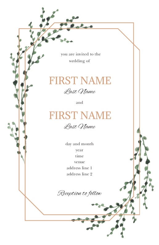 Design Preview for Wedding Invitations, Flat 18.2 x 11.7 cm