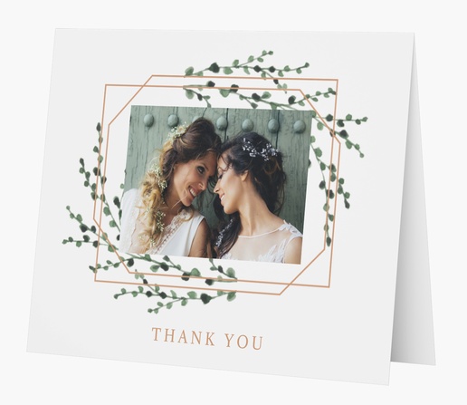 A wedding photo thank you photo brown gray design for Traditional & Classic with 1 uploads