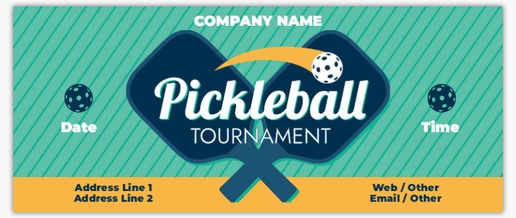 A pickleball tournament tournament orange blue design for Sports