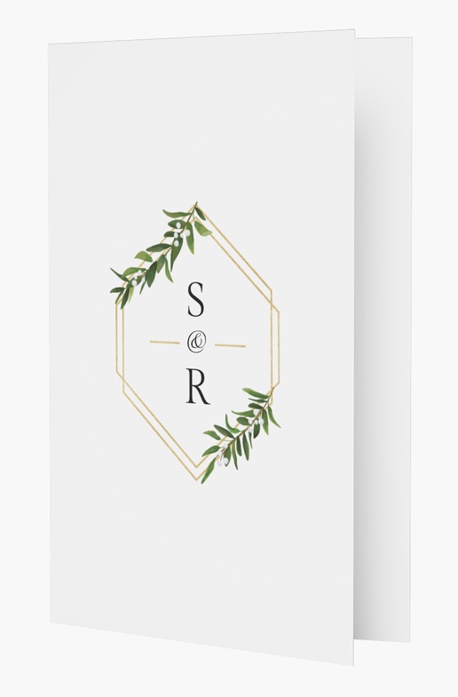 Design Preview for Design Gallery: Monograms Wedding Invitations, Folded 18.2 x 11.7 cm