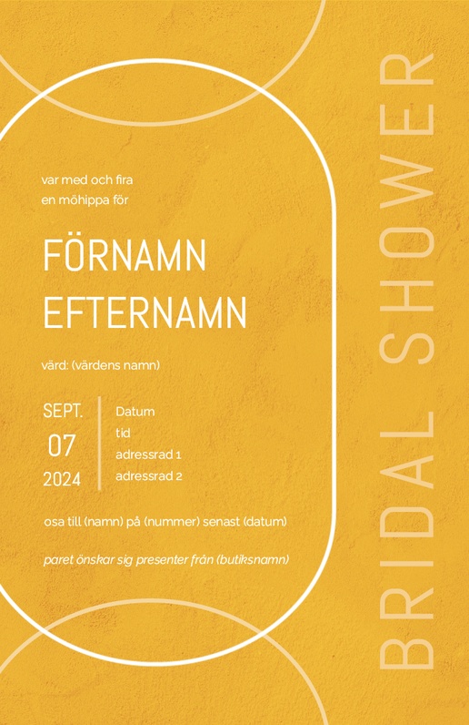 Förhandsgranskning av design för Designgalleri: Bohemisk Inbjudningskort, Enkelt 18.2 x 11.7 cm