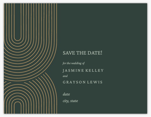 A save the date arch shape gray green design for Winter