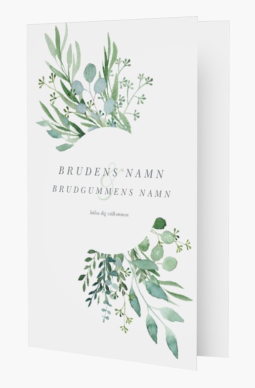 Förhandsgranskning av design för Designgalleri: Sommar Bröllopsinbjudningar, Vikt 18.2 x 11.7 cm