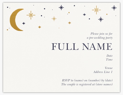 Design Preview for Design Gallery: Bohemian Invitations & Announcements, Flat 13.9 x 10.7 cm