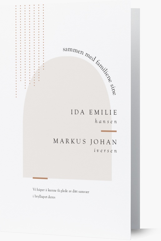 Forhåndsvisning av design for Designgalleri: Moderne Bryllupsinvitasjoner, Dobbelt 18.2 x 11.7 cm