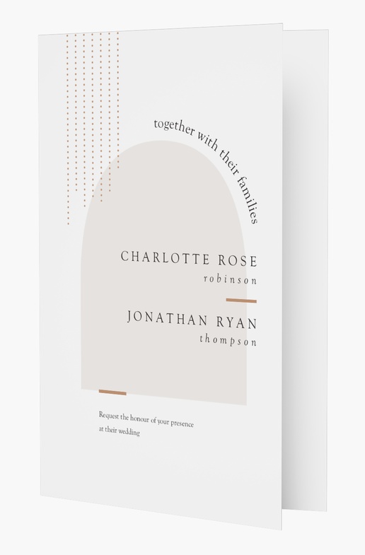 Design Preview for Design Gallery: Minimal Wedding Invitations, Folded 18.2 x 11.7 cm